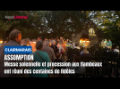Assomption : messe solennelle et procession aux flambeaux ont réuni des centaines de fidèles à la grotte de Clairmarais 
