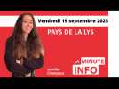 La Minute de l'Info du vendredi 19 septembre 2025