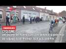 Une dizaine de manifestants pro-palestiniens ont dénoncé la présence de l'équipe Israel-Premier Tech à Isbergues