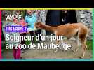 Lauriane et Apolline sonr devenues « soigneuses d’un jour » au zoo de Maubeuge