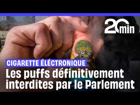 Les puffs, ces cigarettes électroniques jetables, définitivement interdites  par le Parlement